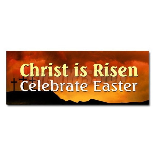 Signmission CHRIST IS RISEN CELEBRATE EASTER DECAL sticker easter bible celebrate D-48 Christ Is Risen Celebrate - main